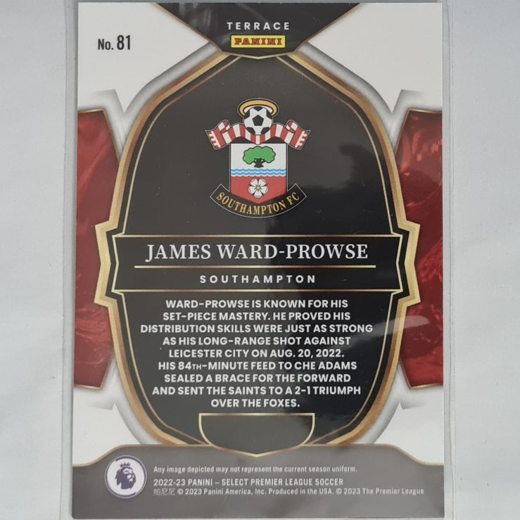 James Ward Prowse 2022-23 Panini Select Premier League Soccer #81 Football Southampton mint sleeved