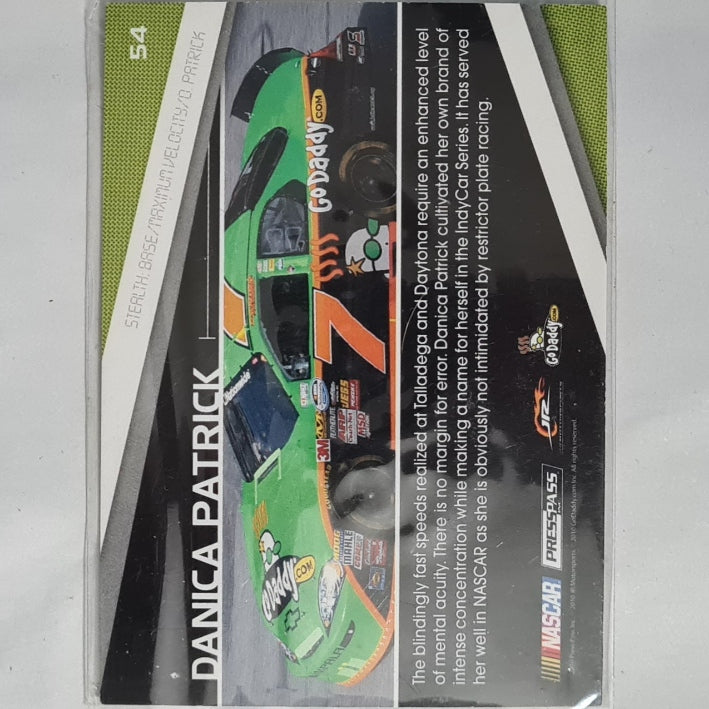 Danica Patrick 2010 Press pass Holo Stealth #54 Go-Daddy Nascar motorsport excellent sleeved