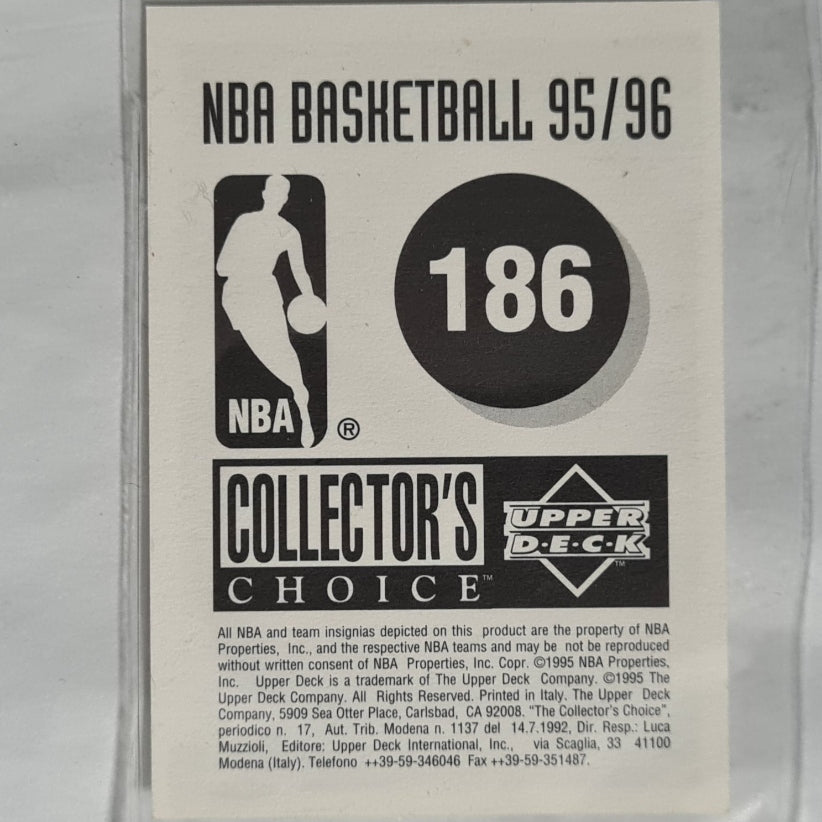 Anthony Mason 1995 Upper-Deck collectors choice sticker #186 NBA Basketball New York Knicks Excellent sleeved