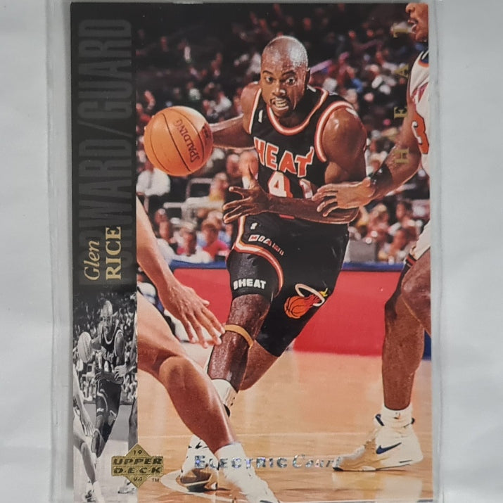 Glen Rice 1994 Upper-Deck Electric Court variant #148 NBA Basketball Miami Heat very good sleeved