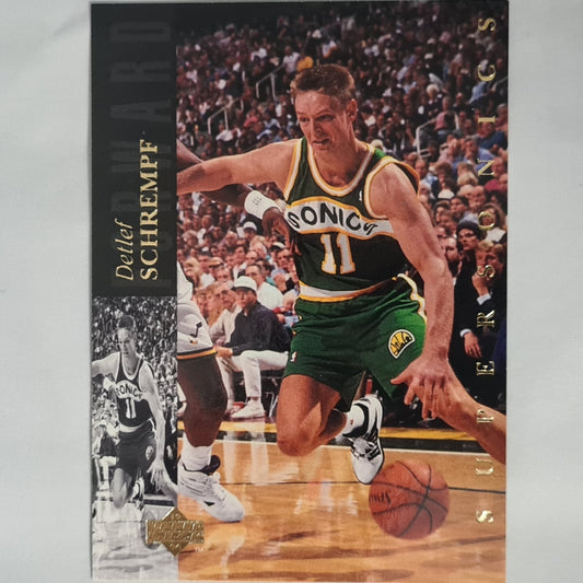 Detlef Schrempf 1993 Upper-Deck #3 NBA Basketball Seattle Super Sonics excellent  Sleeved