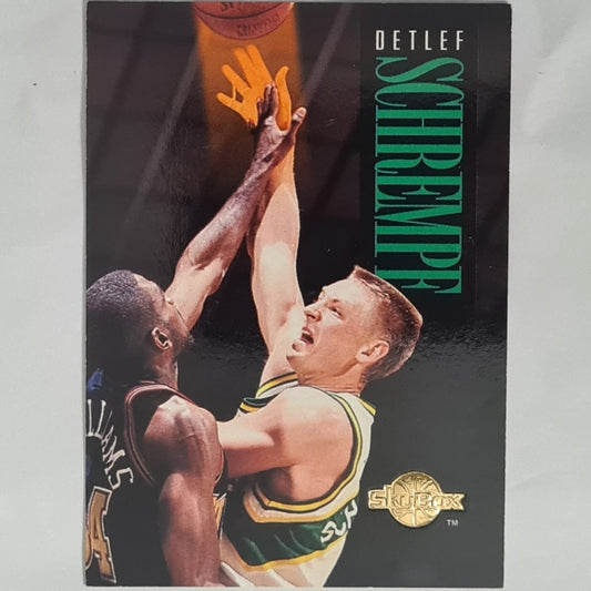 Detlef Schrempf 1994 Skybox #160 NBA Basketball Seattle Supersonics very good Sleeved