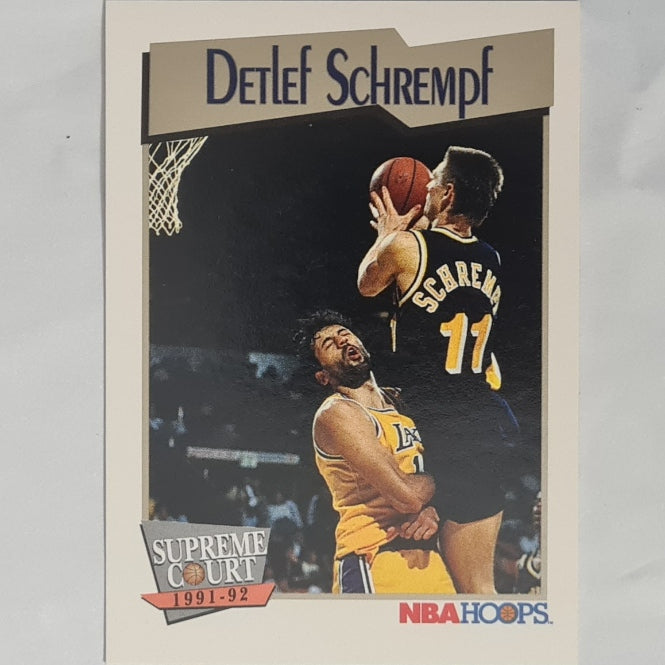 Detlef Schrempf 191 NBA Hoops Supreme court  #470 NBA Basketball Indiana Pacers excellent Sleeved