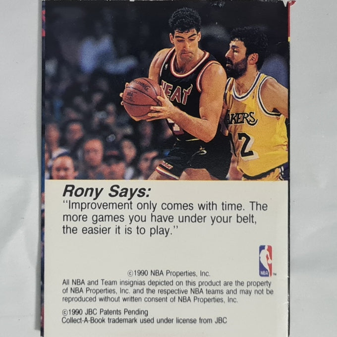 Rony Seikaly 1990 NBA Hoops collect a books NBA Basketball Miami Heat good + sleeved