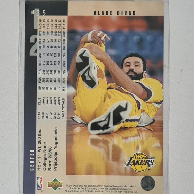 Vlade Divac 1994 Upper-Deck #135 NBA Basketball LA Lakers Excellent Sleeved