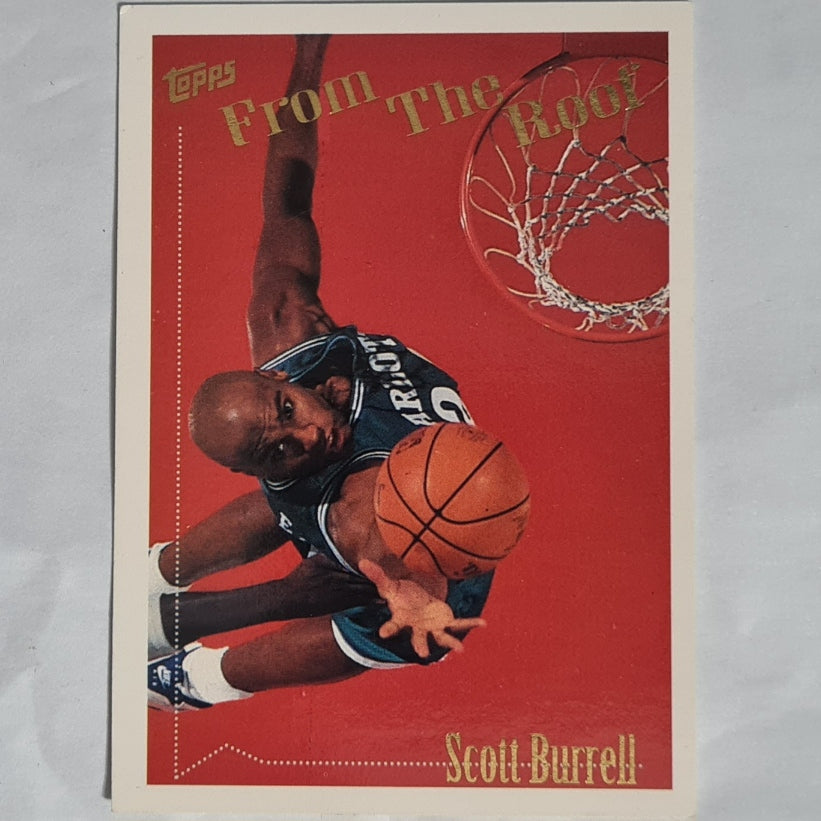 Scott Burrell 1994 Topps from the rook insert #74 NBA basketball Charlotte Hornets very good Sleeved