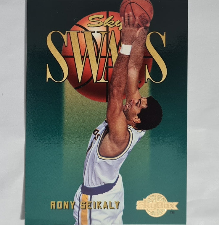 Rony Seikaly 1995 Skybox Sky Swats NBA Hoops #337 NBA Basketball Golden State Warriors Excellent Sleeved