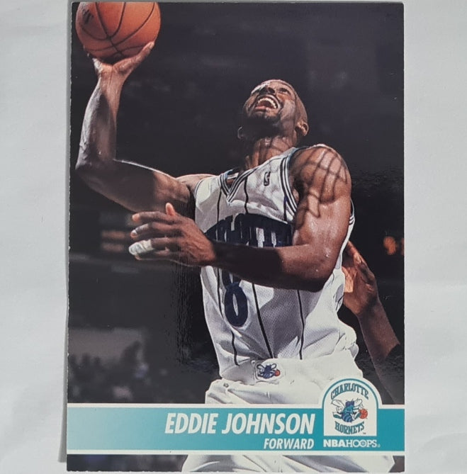 Eddie Johnson 1994 Skybox NBA Hoops #20 NBA Basketball Charlotte Hornets very good Sleeved