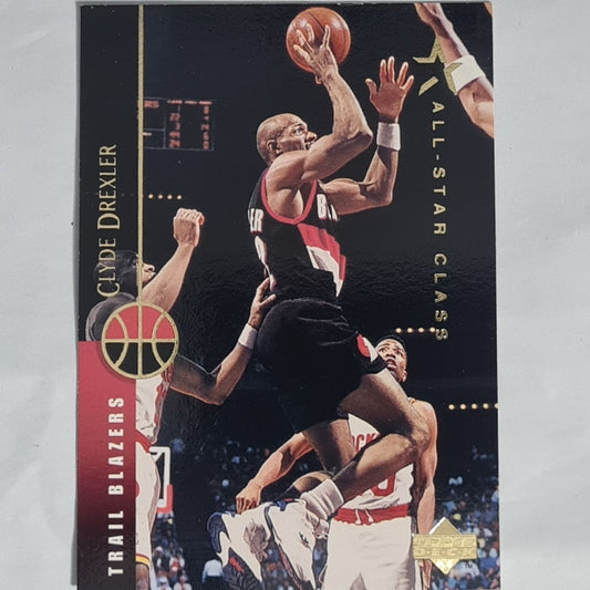 Clyde Drexler 1994 Upper-Deck  all star class #35 NBA Basketball Portland Trailblazers very good