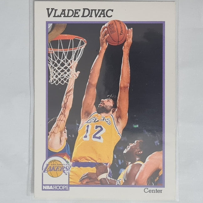 Vlade Divac 1991 NBA Hoops #99 NBA Basketball LA Lakers Excellent Sleeved