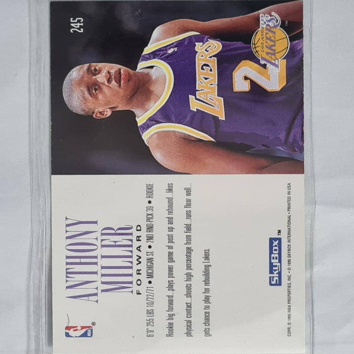Anthony Miller 1995 Skybox Rookie RC #245 NBA Basketball LA Lakers Excellent Sleeved