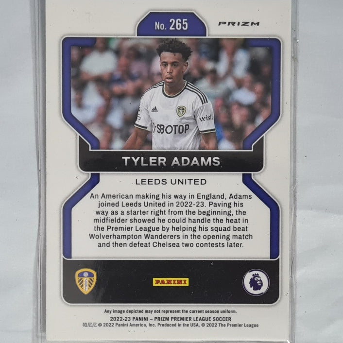 Tyler Adams 2022-23 Panini Prizm circles prizm premier league soccer #265 Leeds United Excellent sleeved