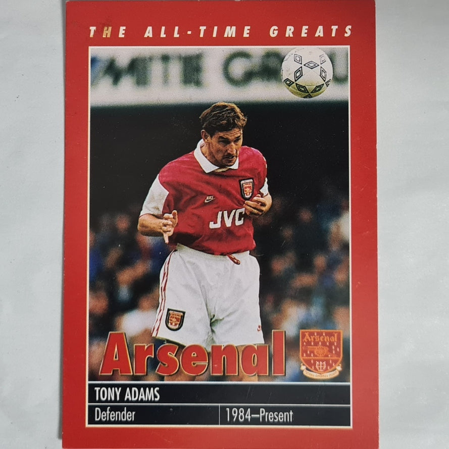 Tony Adams 1997 All time greats football card Arsenal very good soccer sleeved