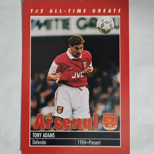 Tony Adams 1997 All time greats football card Arsenal very good soccer sleeved