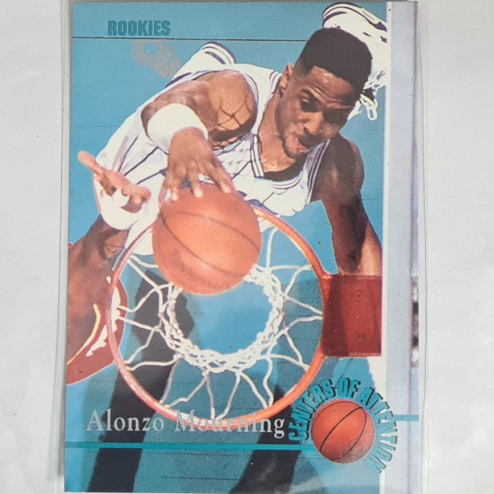 Alonzo Mourning 1995 Classic centers of attention Rookie RC  #107 NBA Basketball Charlotte Hornets Excellent