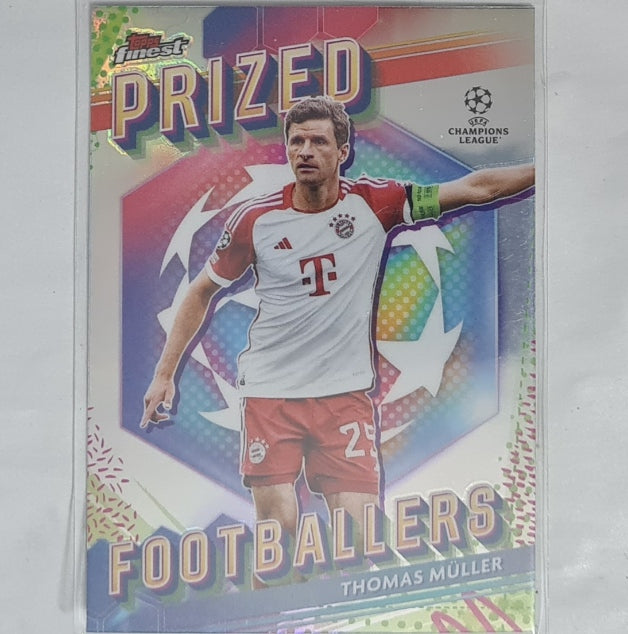 Thomas Muller 2024 Topps Finest champions league prized footballers refractor PF-9 Soccer Bayern Munich Mint