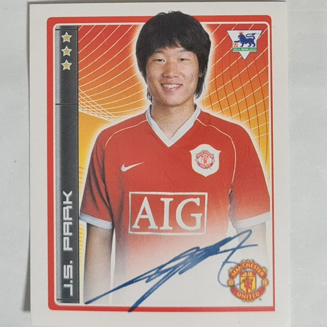 J.S. Park 1997 Merlin FA Premier League Sticker #289 Soccer Football Manchester United Excellent
