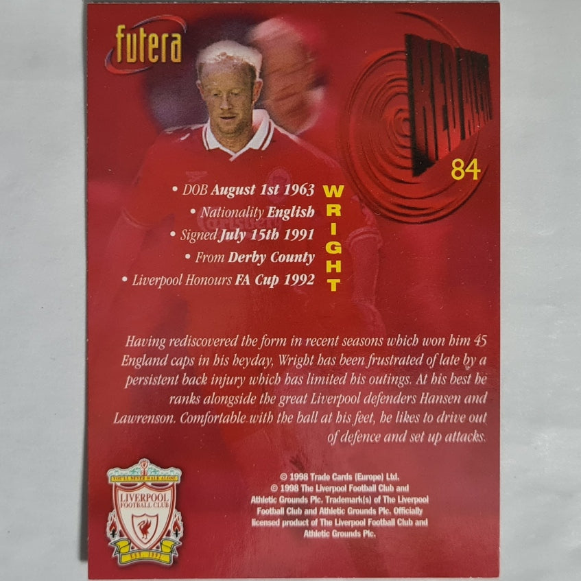 Mark Wright 1998 Futera Red Alert #84 Soccer Football Liverpool Excellent