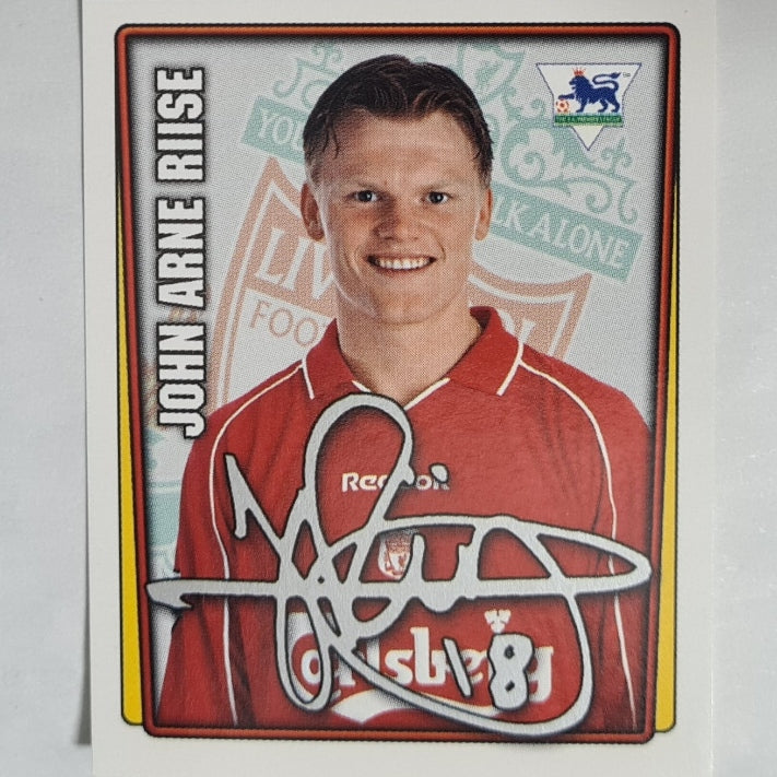 John Arne Riise 2001 Merlin FA Premier League sticker #283 football Liverpool Excellent