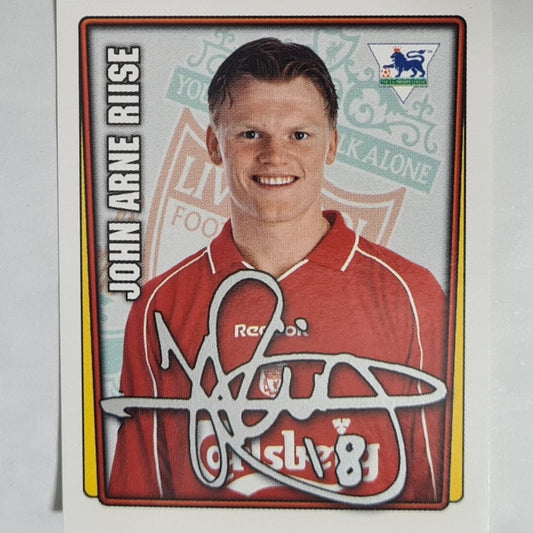 John Arne Riise 2001 Merlin FA Premier League sticker #283 football Liverpool Excellent
