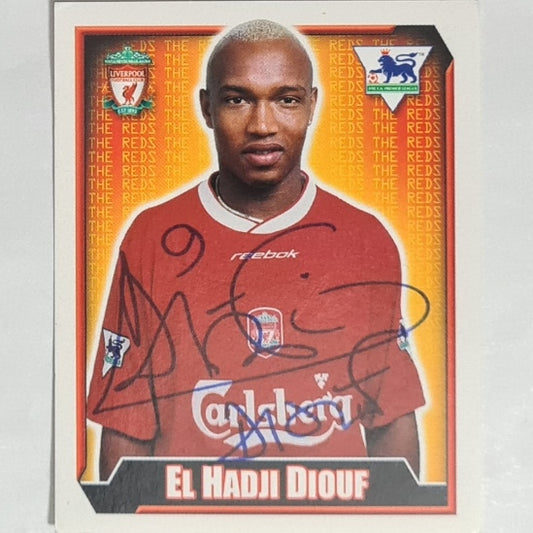 El Hadji Diouf 2003 Merlin Premier League Sticker #324 football Soccer card Liverpool Excellent