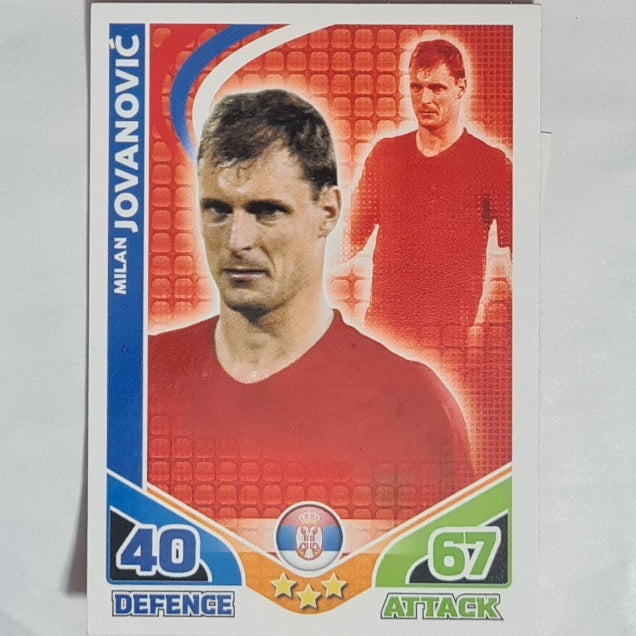Milan Jovanovic 2010 Topps Match Attax football Soccer card Liverpool Serbia Excellent