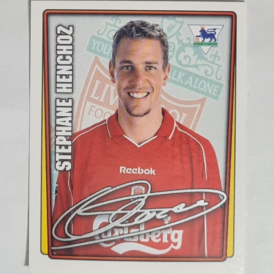 Stephane Henchoz 2001 Merlin Premier League Sticker #274 football Soccer card Liverpool Excellent