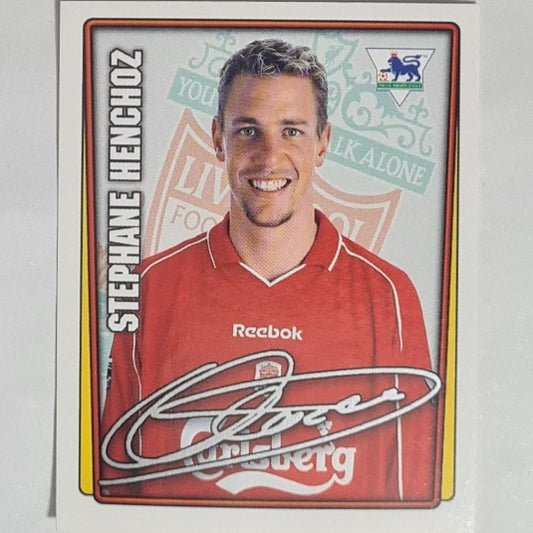Stephane Henchoz 2001 Merlin Premier League Sticker #274 football Soccer card Liverpool Excellent