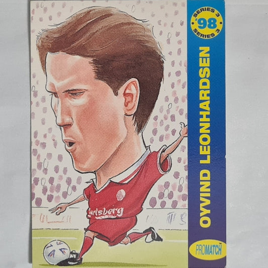 Oyvind Leonhardsen 1998 promatch soccer card S3 061 #61 Football Liverpool good +