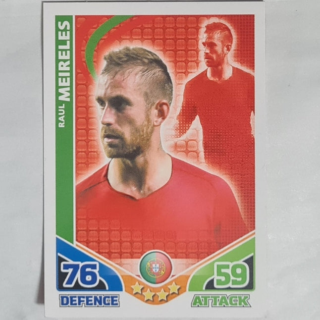 Raul Meireles 2010 Topps Match Attax soccer  card Football Liverpool Portugal Excellent
