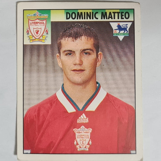 Dominic Matteo 1995 merlin premier league 95 sticker #250 Football Liverpool fair-good