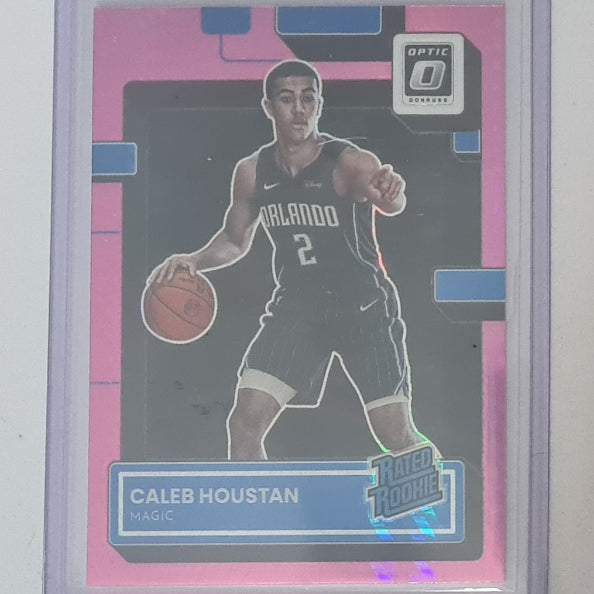 Caleb Houstan 2022-23 Panini Donruss Optic pink prizm rated Rookie RC #229 NBA Basketball Orlando Magic mint sleeved