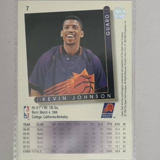 Kevin Johnson 1993 Upper-Deck #7 NBA Basketball Phoenix Suns ex-mint sleeved