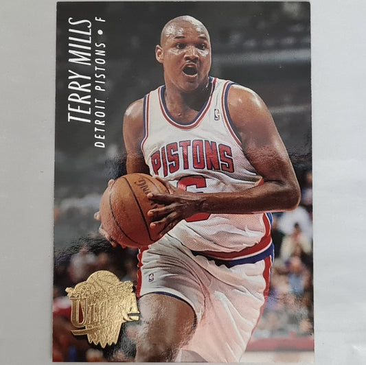 Terry Mills 1994 Fleer Ultra 94-95 #59 NBA Basketball Detroit Pistons Excellent Sleeved