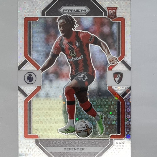 Jordan Zemura 2022-23 Panini Prizm holo spots Rookie RC #222 Soccer Football Bournemouth Ex-mint Sleeved