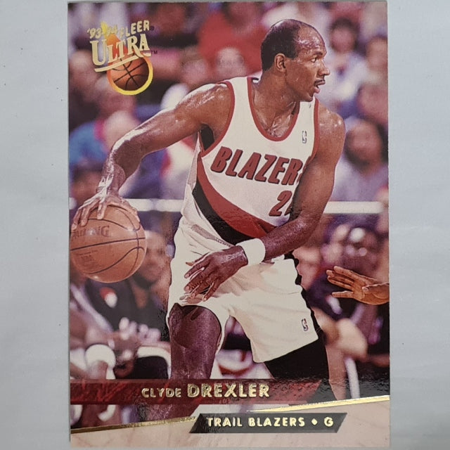 Clyde Drexler 1993 Fleer Ultra 93-94 #154 NBA Basketball Portland Trail Blazers Excellent Sleeved
