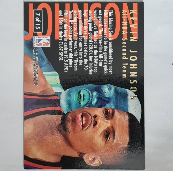 Kevin Johnson 1994 Fleer Ultra 94-95 all nba 7 of 15 NBA Basketball Phoenix Suns very good Sleeved