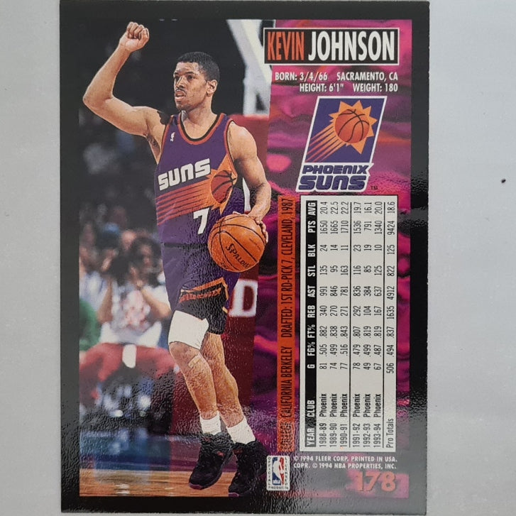 Kevin Johnson 1994 Fleer 94-95 #178 NBA Basketball Phoenix Suns very good Sleeved