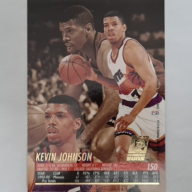 Kevin Johnson 1994 Fleer Ultra 94-95 #150 NBA Basketball Phoenix Suns Excellent Sleeved