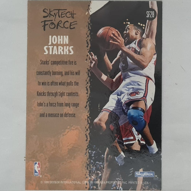 John Starks 1995 Skybox Skytech Force SF28 NBA Basketball New York Knicks Excellent Sleeved