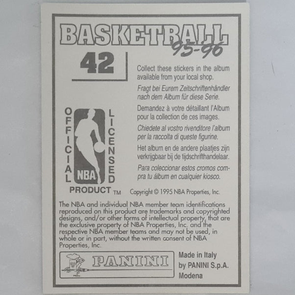 Orlando Magic logo Hologram 1995 Panini Basketball 95-96 sticker (euro) #42 NBA Basketball Orlando Magic Excellent