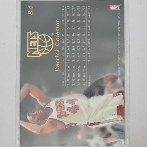 Derrick Coleman 1995 Fleer Flair 95-96 #84 NBA Basketball New Jersey Nets Excellent Sleeved