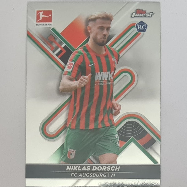 Niklas Dorsch 2022 Topps Finest Bundesliga Rookie RC #3 Soccer Football Augsburg EX-MINT