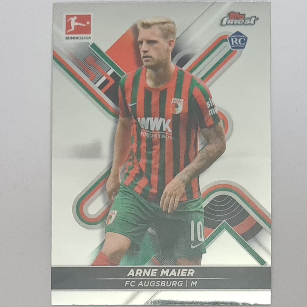 Arne Maier 2022 Topps Finest Bundesliga Rookie RC #7 Soccer Football Augsburg EX-MINT
