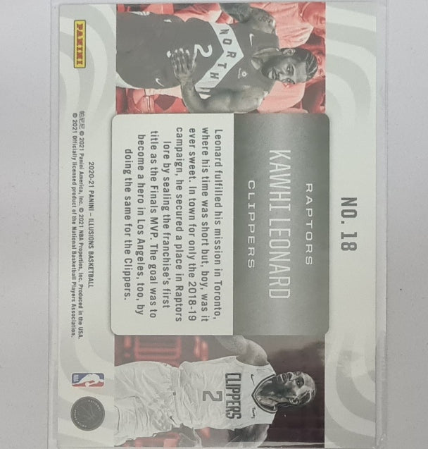 Kawhi Leonard 2020-21 Panini Illusions Career Lineage #18 NBA Basketball Los Angeles Clippers  Excellent/mint sleeved
