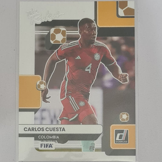 Carlos Cuesta 2022-23 Panini Donruss the Rookies silver Rookie RC #20 Football Columbia Excellent/mint sleeved