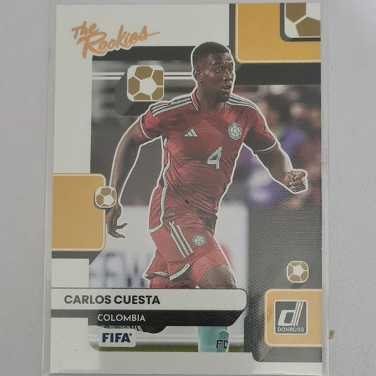 Carlos Cuesta 2022-23 Panini Donruss the Rookies Gold Rookie RC #20 Football Columbia Excellent/mint sleeved