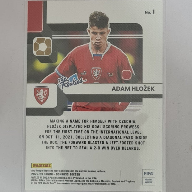 Adam Hlozek 2022-23 Panini Donruss Soccer  the rookies RC Rookie #1 Football Czechia mint Sleeved
