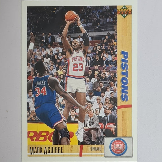Mark Aguirre 1991 Upper-Deck  #165 NBA Basketball Detroit Pistons Ex-mint