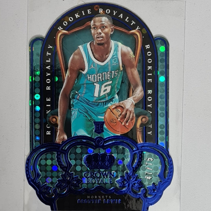 Scottie Lewis 2021-22 Panini Crown Royale Rookie RC 47/75 blue #32 NBA Basketball Charlotte Hornets Ex-mint